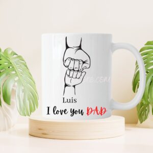 Gift for dad - mug | dad and sons - gift for dad | grandfather - personalized name and text