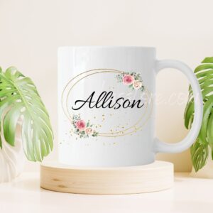 Floral name | Floral mug | Personalised Gifts